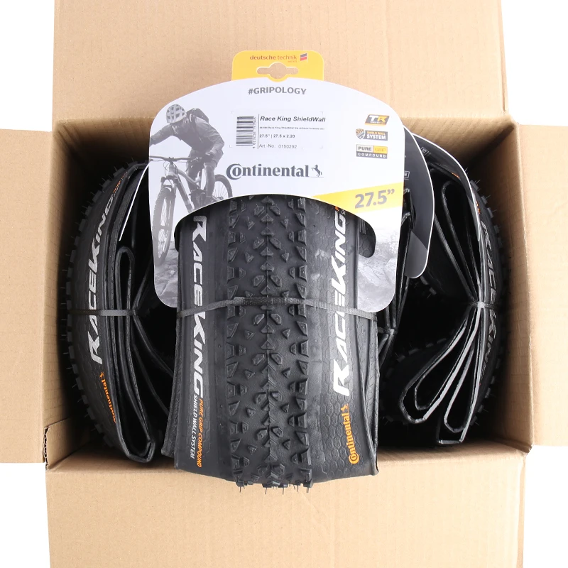 Continental 27.5 2.2 Tire Cross Speed Race King Bicycle Tire Anti Puncture 180TPI Folding Tyre Mountain Bike X-king A whole box