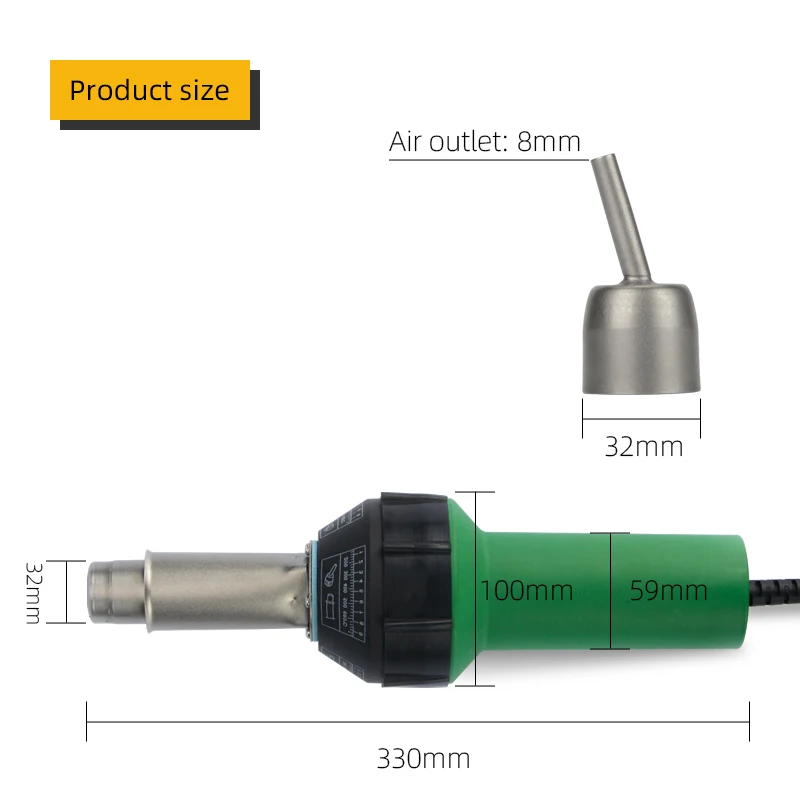 LK707-2  plastic welding kit hot air welding gun electric heat weld torch 1600 watts professional welder tool