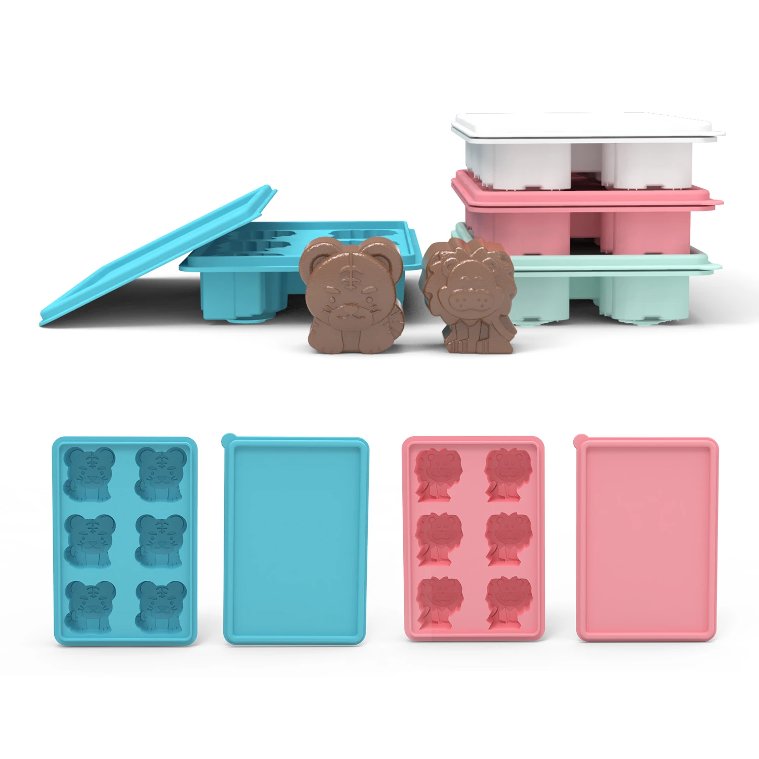 Wholesale Custom low MOQ BPA free food grade silicone mold set