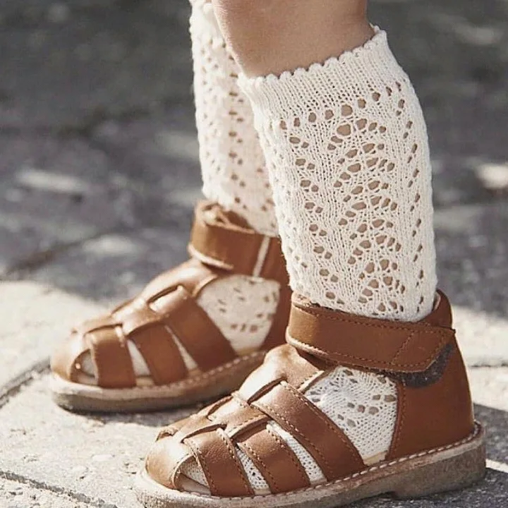 
D0150# 2020 Spain baby socks custom baby girl lace socks newborn knee high sock infant clothing 