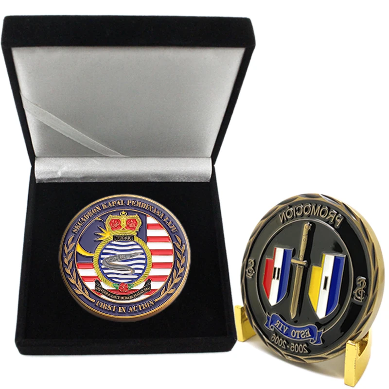 3d Zinc Alloy Challenge Coin Custom Engravable Metal Double Commemorative Souvenir Coin Stainless Steel Coin Charms