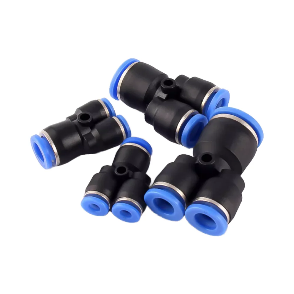 CNC Machined Stainless Steel Pneumatic Quick Connector PU Straight PG PEG PW Reducer PE PY Tee Pipe Insert 4 6 8 10-8mm