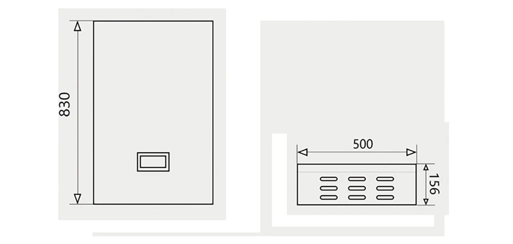 Wall-mounted ERV Air to Air energy recovery unit ERV exchange unit for indoor air circulation
