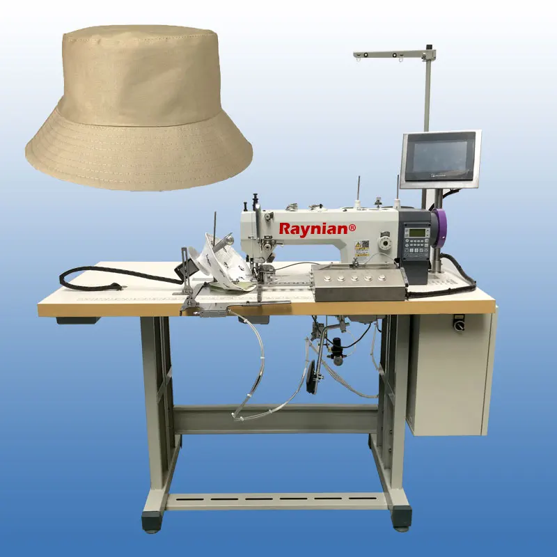Raynian Automatic hat Hem Sewing machine with sweat band hat making machinery