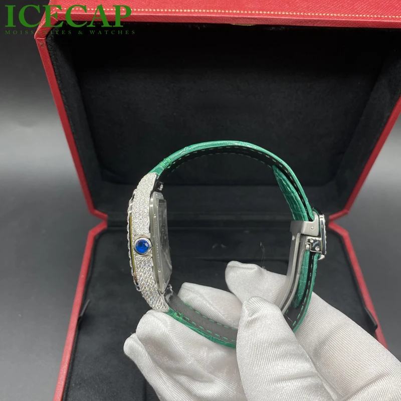 Icecap jewelry moissanite luxury watch fashion man watch iced out mechanical factory whole sale bling bling watch