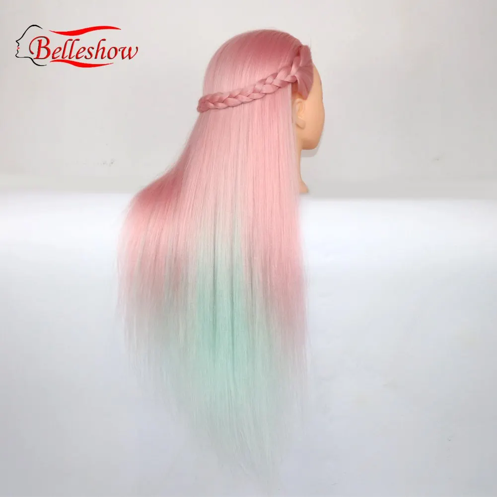 Hot sell synthetic long hair Mannequins Female Head,High quality salon hairdresser  mannequin head,training and styling head