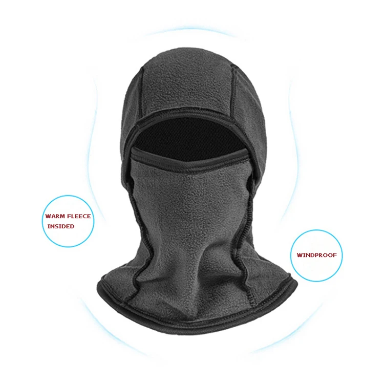 Outdoor Cycling Motorcycle Mask With Fleece Lining Windproof Full Face Balaclava