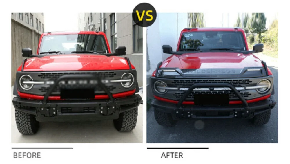 Bright Black Sandstone Deflector Baffle Guard Shield Plate Fits For Ford Bronco 2021-2023 Accessories