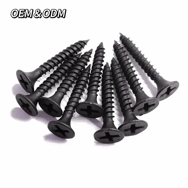 1 1/4 1/8 Black Phosphate Bugle Head Gypsum Board Tornillo Self Tapping Dry Wall Drywall Screws