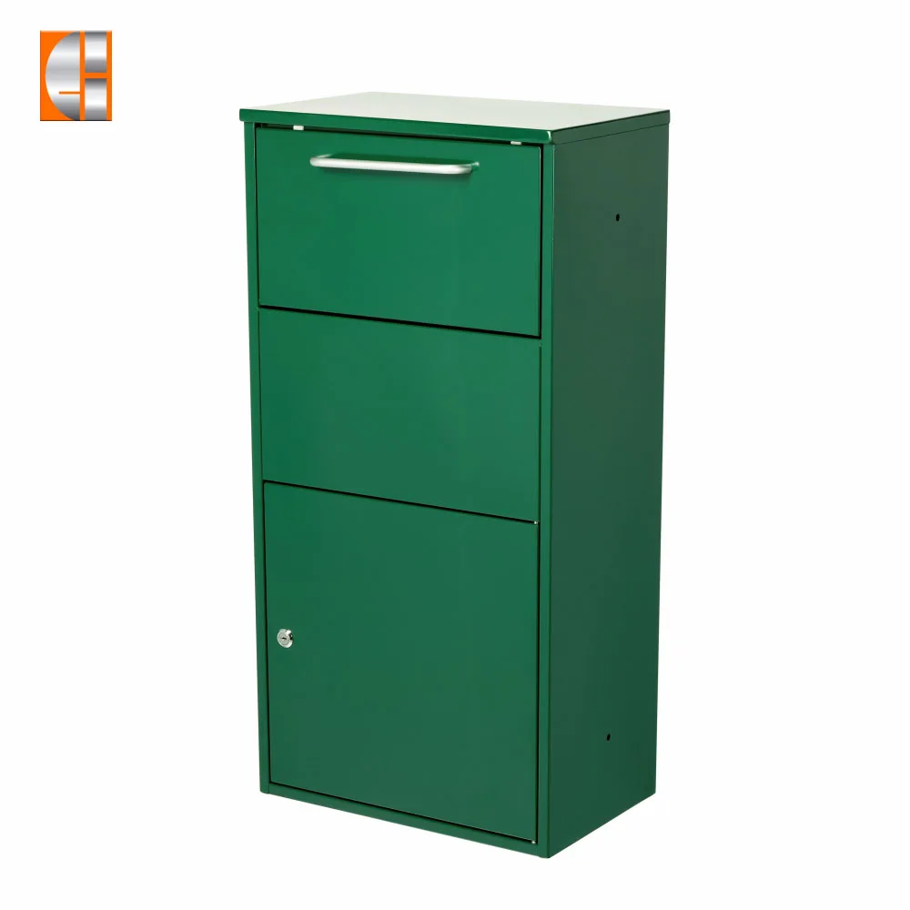 OEM custom parcel drop box package mail drop box Key lock parcel delivery box