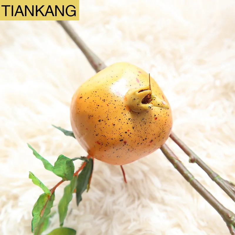 Wholesale Indoor artificial pomegranate decor artificial fruit branches fake fruit