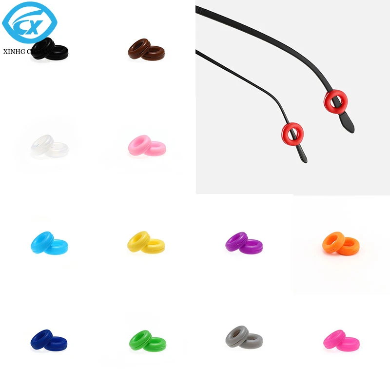 Wholesale Round Silicone Eyewear Grip Glasses non-slip ear hooks Eyeglasses Retainer eyeglasses accessories