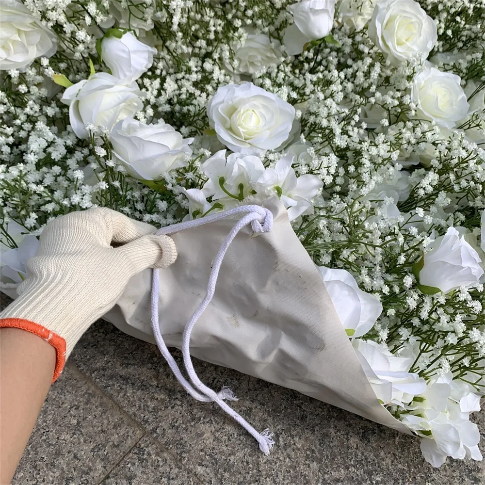 A-472 Wedding Babies Breath Floral Wall Gypsophila Wall 3D Backdrop Baby Breath Rose Roll Up Flower Wall