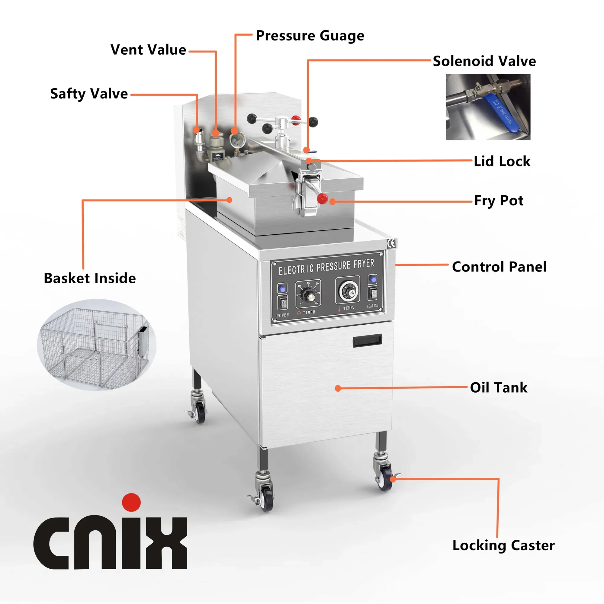 CNIX commercial automatic broasted chicken machine price