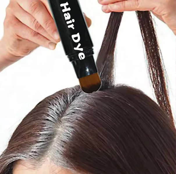 Private Label Wholesale Brightening Hair Dye Pen Brown Color Temporary Stick Hairs Touch Up Pens
