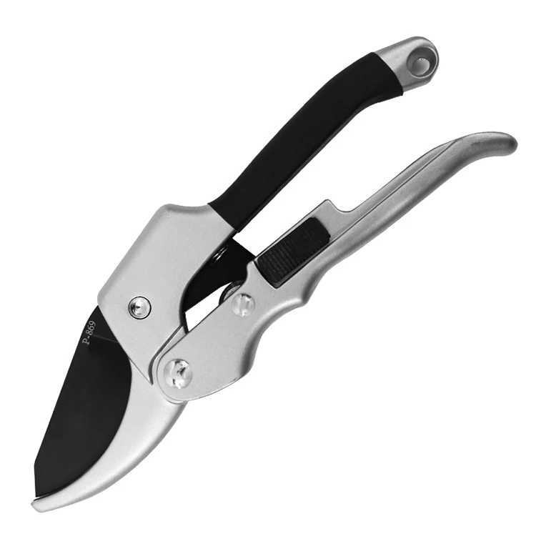 Professional heavy duty SK5 Seel blade Garden Hand Tools cutting garden Pruning Shears Ratchet Pruner