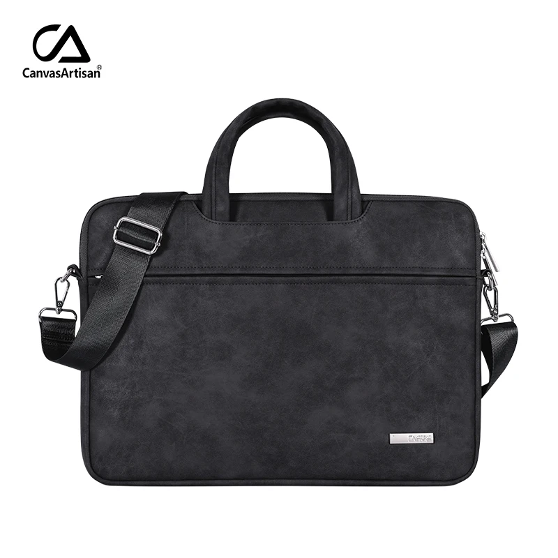 Factory Direct In Stock PU Laptop Briefcase Slim Waterproof Protection Bag Laptop Sleeve With Handle