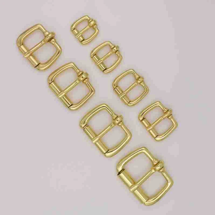 Top sale16mm 20mm 25mm 32mm 38mm adjustable buckle leather accessories shoulder strap Belt pin buckle solid brass buckle