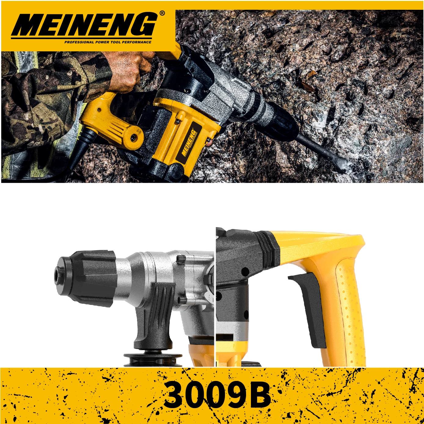 220V Electric Impact Hammer Drill Machine DIY Grade with Max. 32mm Drilling Diameter Corded