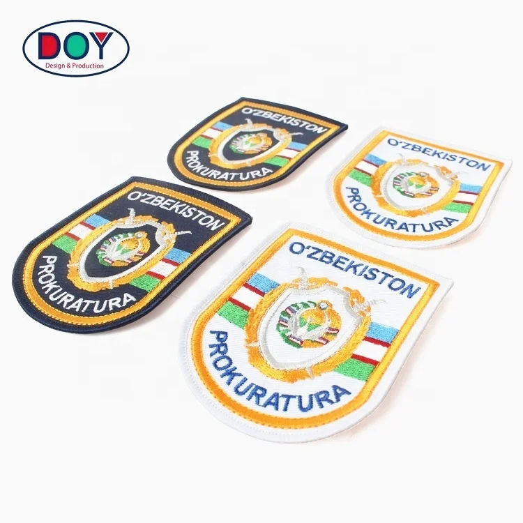 Sew On Custom Design Name Embroidered Shoulder Badges for Uniforms
