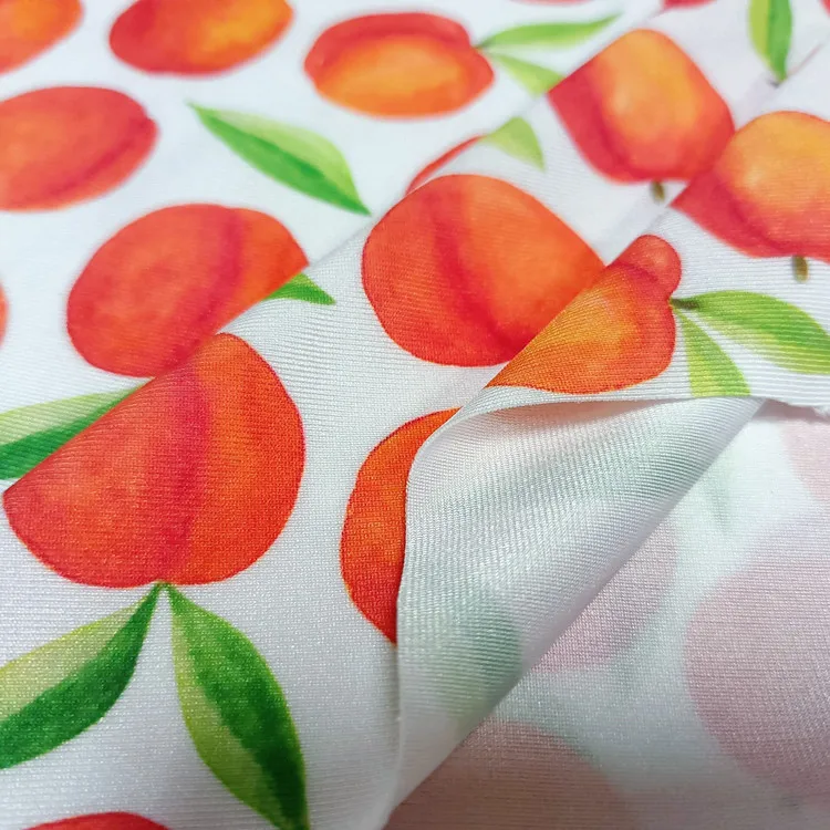 No MOQ Stretch polyester Fabric waterproof silky Custom Printed Swim Fabric for swimwear