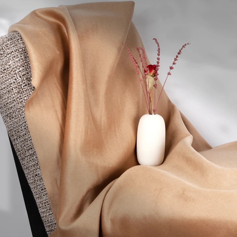 Double Face Camel Wool Fabric Luxurious and Eco-Friendly Camelhair Blend Fabric for Blazers and Skirts Gentle on Skin