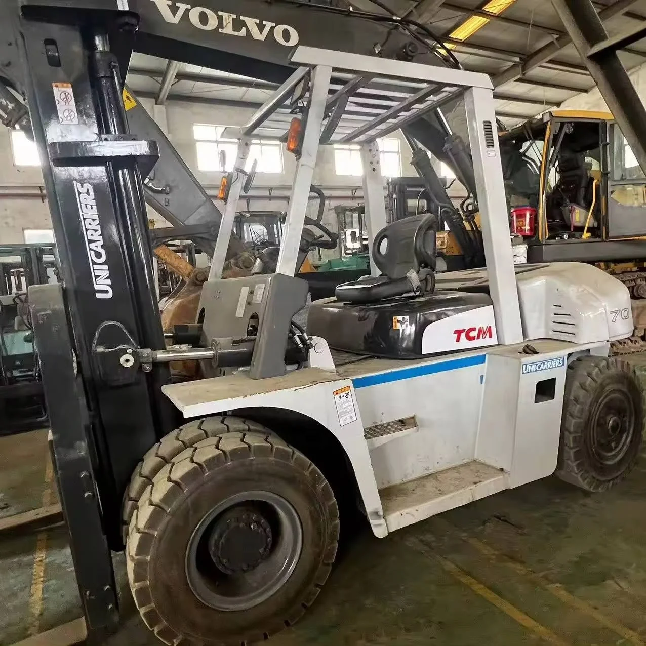 Used TCM forklift capable7tons FD70 Diesel Forklift in excellent condition made in Japan