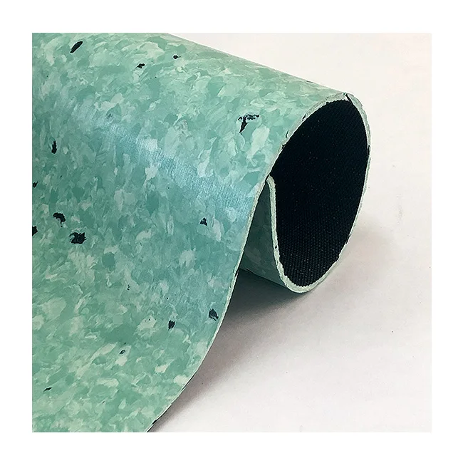 Conductive ESD PVC Tile Antistatic Homogeneous Vinyl Floor For Clean Room Electronics Factory