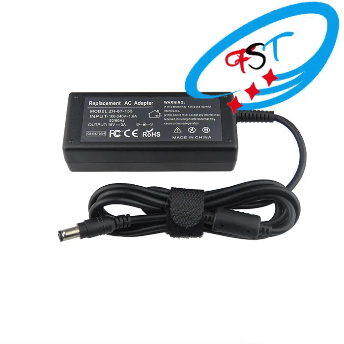 15V 3A 45W 6.3*3.0mm AC Laptop Charger For Toshiba PA3241U-2ACA PA2450U