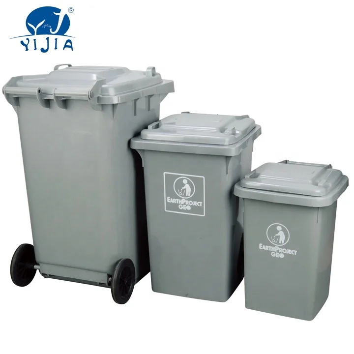 Eco Friendly Plastic Street Garbage Can Large Outdoor Trash Bin