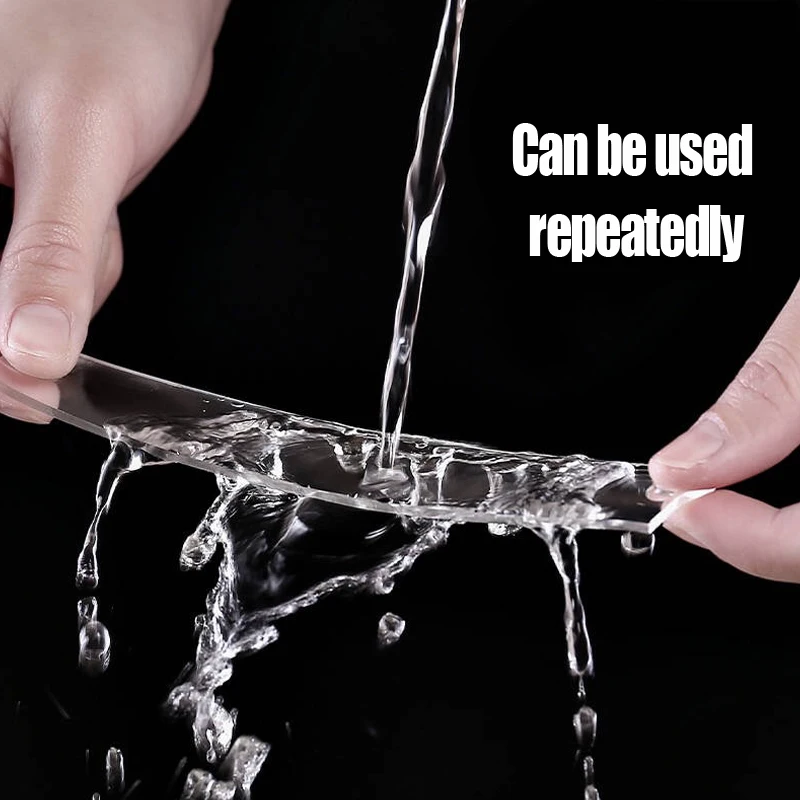 LOW MOQ  Double Sided Sided Transparent Reusable Adhesive Nano Tape, Tape Offer Waterproof DIY Acrylic Nano Tape