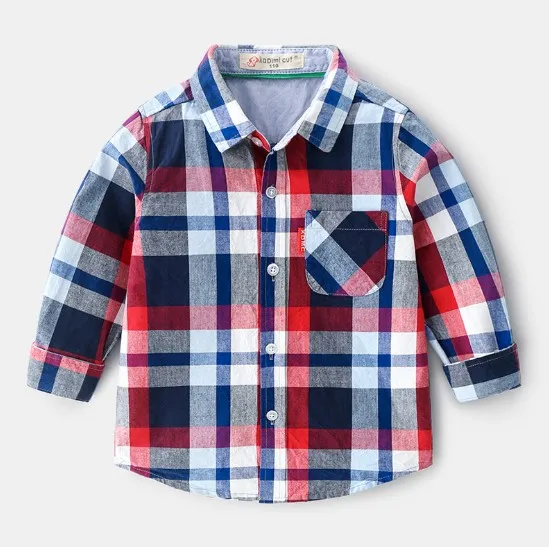 
Cotton Material Kid Boy Criss-cross Shirt Children Spring Autumn Top Clothes 