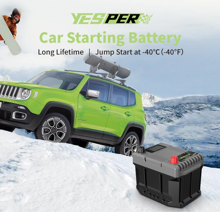 YESPER New Product High Power battery lithium ion Maintenance Free  12V starter battery