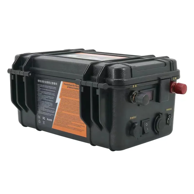 12V 24V 50A/100Ah Lifepo4 Rechargeable Battery For Electric Outboard Thrust Trolling Motor Rowing Boat With Smart BMS