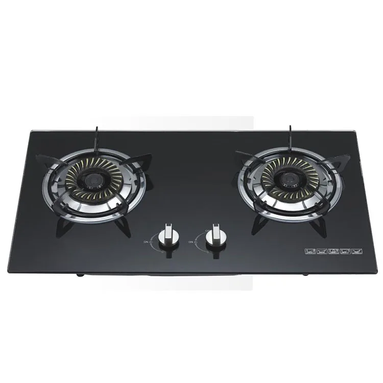 2 Burner Gas Stove Stainless Stove Glass Top Gas Cooker