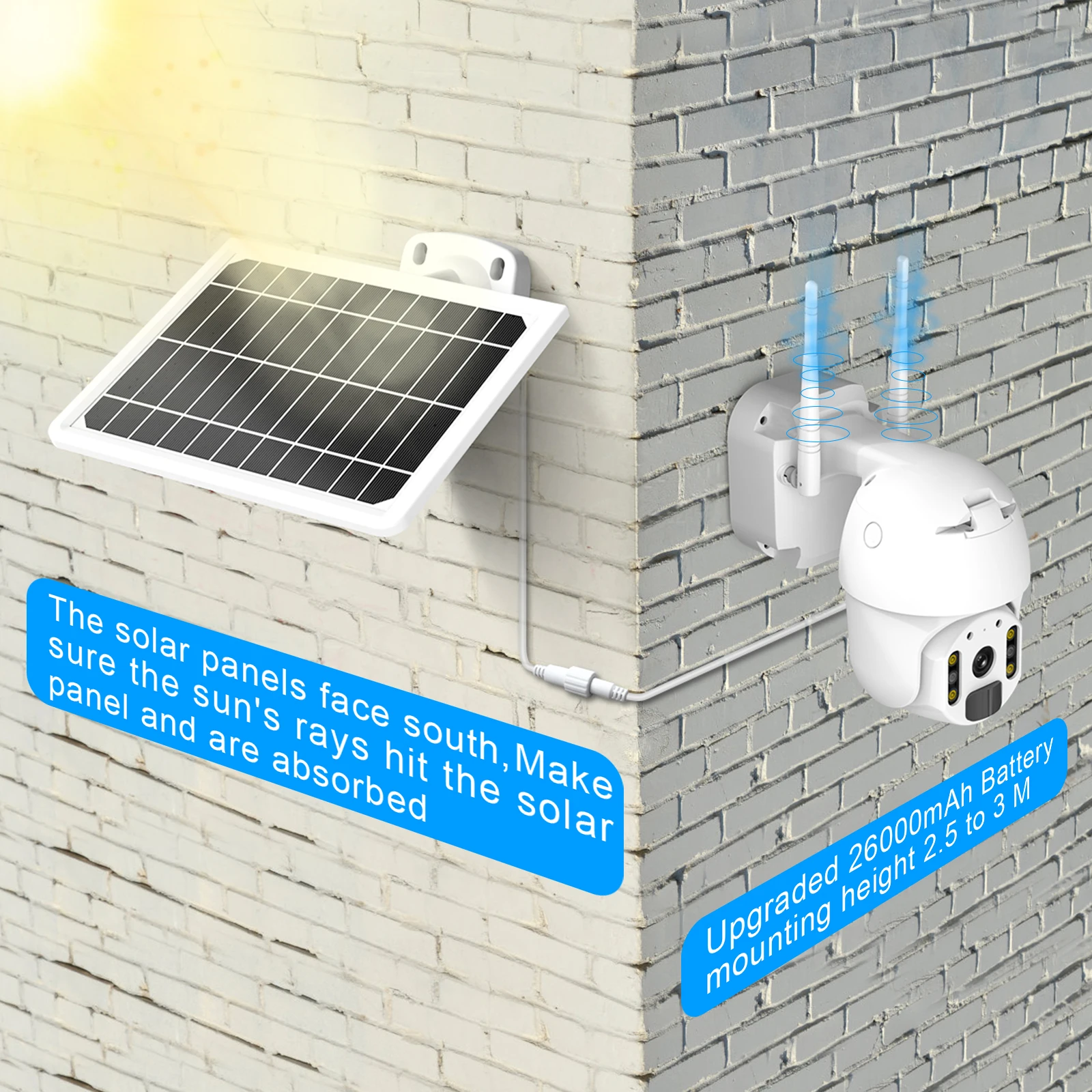 ZCVISION  Home Security Camera System Wireless Smart Cctv Camera Full HD  4G Wifi Solar Camera