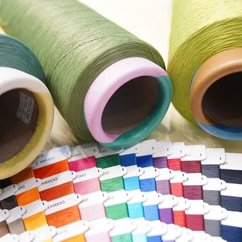 Recycled Polyester Yarn PET Bottle Colorful Filament DTY 150D 300D GRS Semi-Dull Recycle 150D 300D DTY