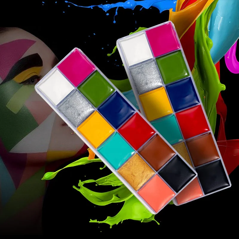 
Hot Selling 12 Colors Artist Paint Body And Face Neon Body Painting Face Paint 
