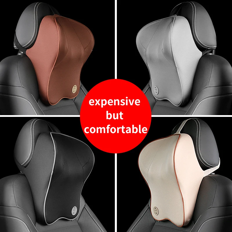 Beezin Auto Head Neck Support Pillow Relieving Neck Fatigue Cushion for Chair 100 percent Pure Memory Foam and Ergonomic Design