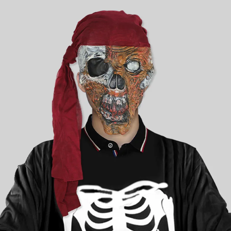 Shocking screams, horror masks, makeup ball scarred faces, Halloween party prank decorations