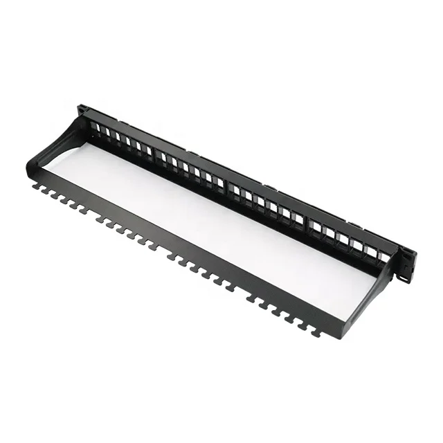 Customize Available Made in China UTP 24 Port 19inch Unloaded Empty Blank Cat5e Cat6 Patch Panel