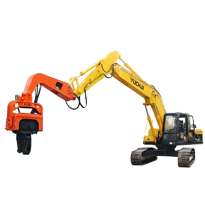 All kinds of pile drivers with excavators for sale