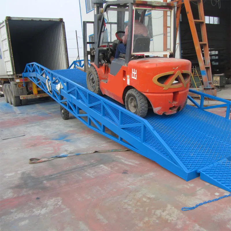 CE ISO 8t 10t 15t mobile hydraulic loading ramp truck loading dock ramps forklift container dock ramp