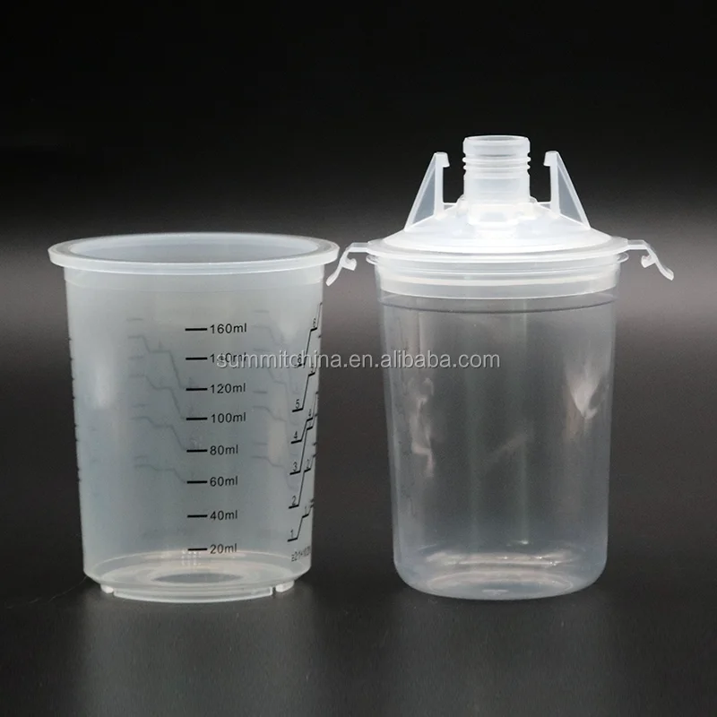 Spray Gun Pneumatic Tool Taiwan Hvlp 1.3 Nozzle Gravity Airbrush Pot Pp Plastic Low Pressure Spray Paint Cup