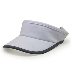 Hot Sale Custom Logo Plain Blank White Band Elastic Back Cotton Sun Visors Cap for Women Outdoor