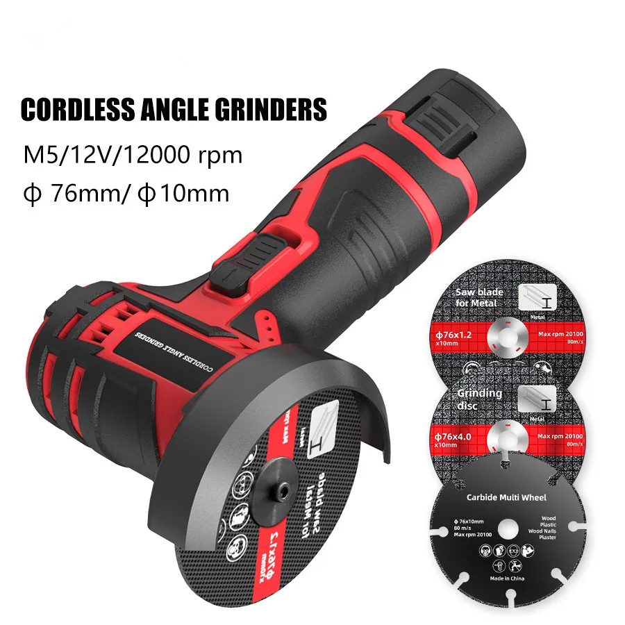 12v/3 inch lithium electric angle grinder mini small household handheld Cutting machine polishing machine