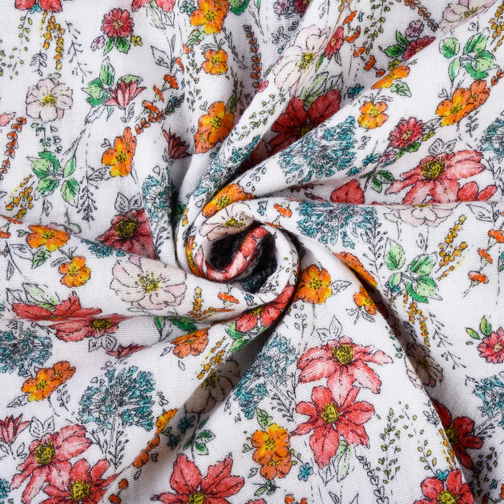 Woven Fabrics Cotton 100% Soft Digital Printing Cotton Poplin Fabric For Shirts