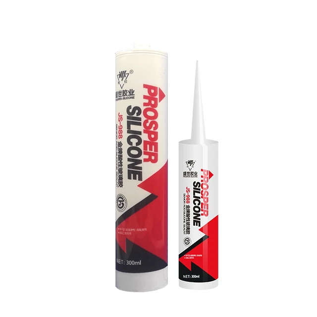 Быстрая скорость отверждения, Отличная адгезия, силиконовый герметик для крепления стекла