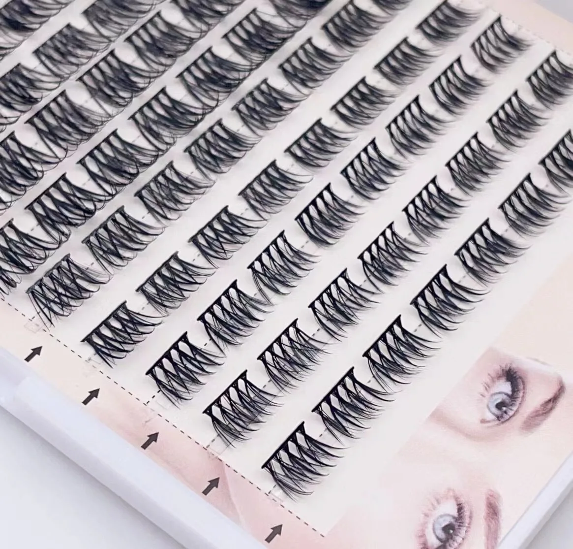 Hand Made Bond Seal Applicator Diy Lashes Eyelash Extensions Pre Cut 8-16mm Segment Cluster Lashes Diy Lash Extension Kit