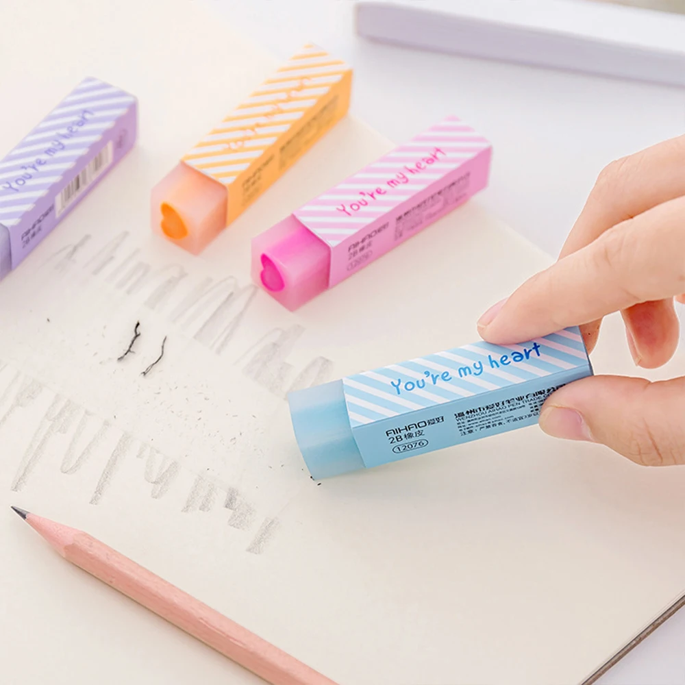Wholesale Fancy School Novel 2d Pencil Rubber Eraser Multi color Extrusion Eraser For Children